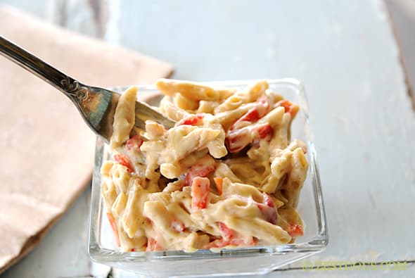 Penne and Pimento Cheese from Zestuous