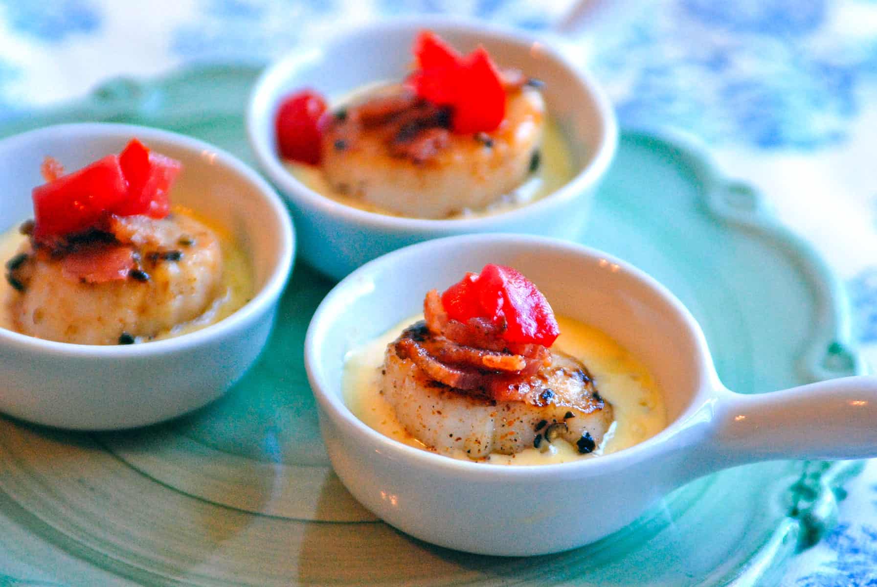 Bacon Wrapped Scallops.