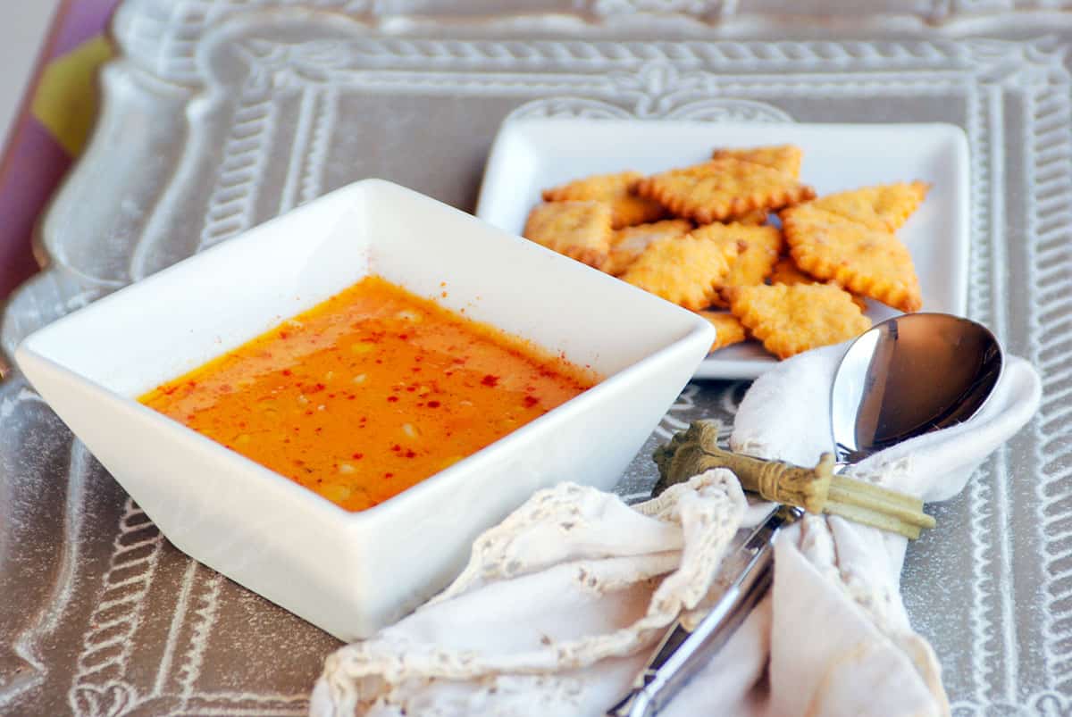 Parmigiano Reggiano Sweet Potato Corn Soup from Zestuous Sweet Potato Soup.