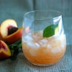 Peach Basil Cocktail from Zestuous