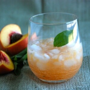 Peach Basil Cocktail from Zestuous