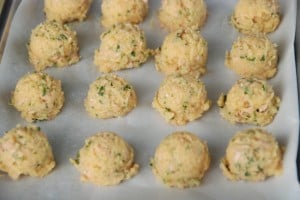 scoops of Polenta Truffles.