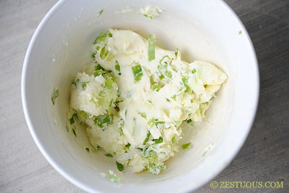 chive butter in a bowl