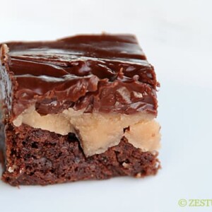 Caramel Fudge Brownies from Zestuous