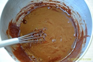 brownie mix in bowl.
