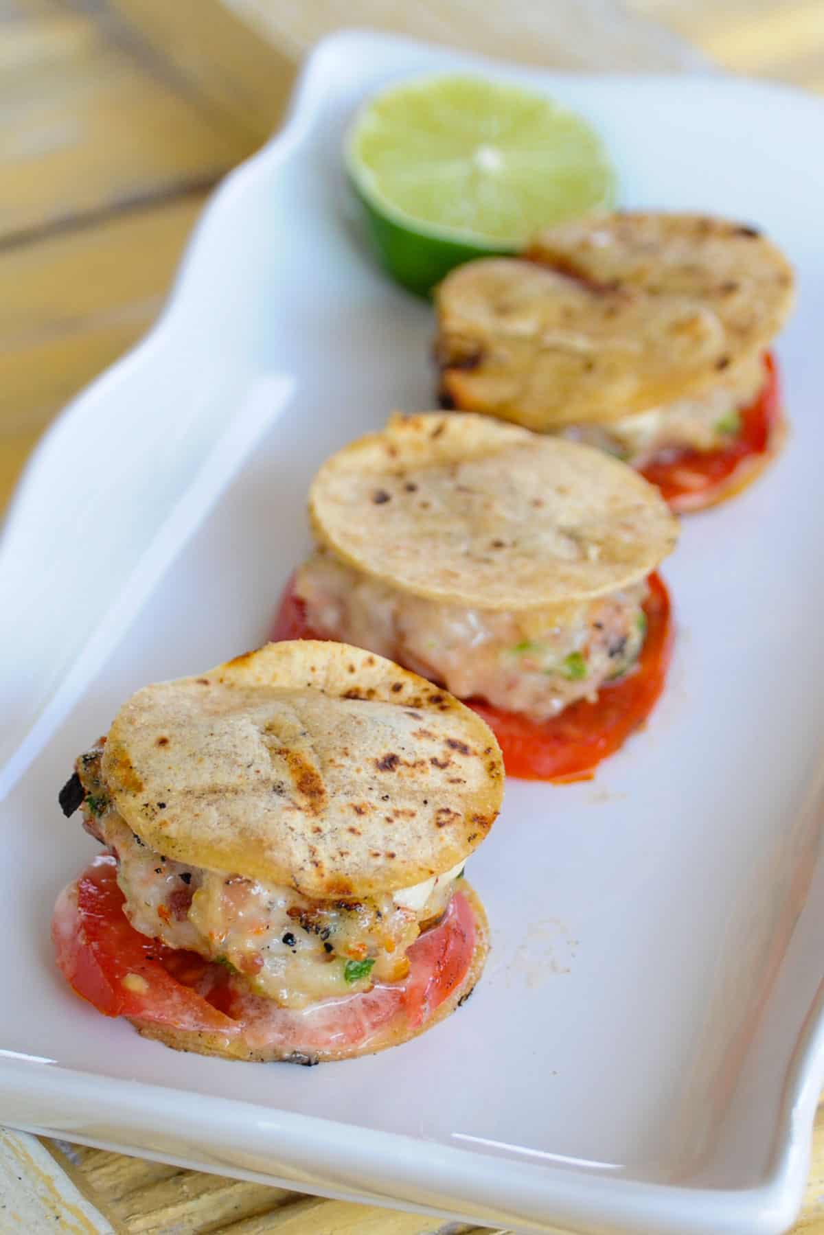 Shrimp patty sliders.