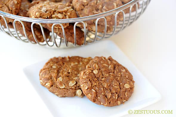 Oatmeal Molasses Cookies from Zestuous