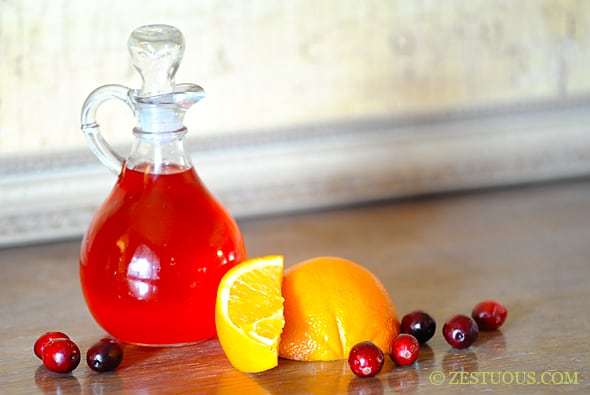 Cranberry-Orange Simple Syrup from Zestuous