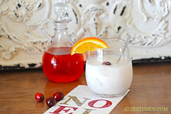 Cranberry-Orange Simple Syrup from Zestuous