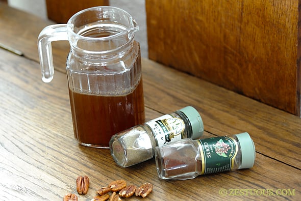 Spiced Pecan Simple Syrup from Zestuous
