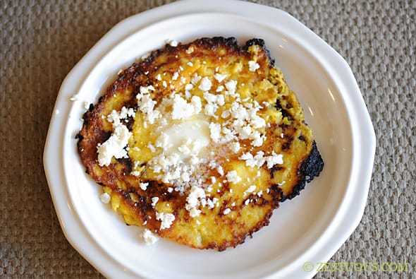 Cachapas (Corn Pancakes) from Zestuous