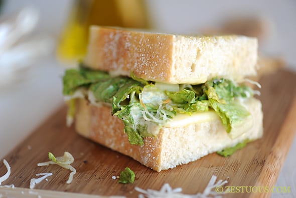 Grilled Caesar Sandwich from Zestuous