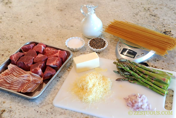 ingredients for steak au poivre