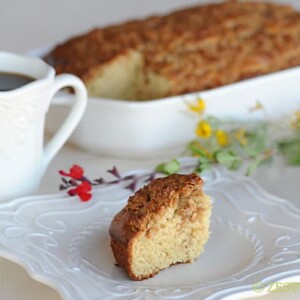 piece of coffee cake on a plate