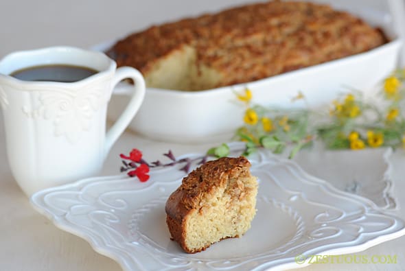 Maple Oatmeal Coffee Cake from Zestuous