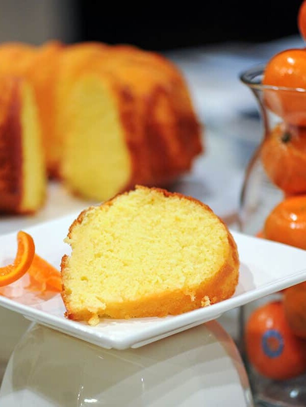 slice of orange pound cake.