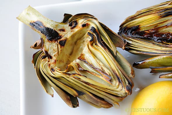 Grilled Artichokes from Zestuous