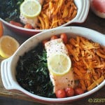 Baked Super Foods: Salmon, Kale & Sweet Potatoes from Zestuous