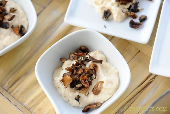 Low Country Grits with Seasonal Roasted Mushrooms