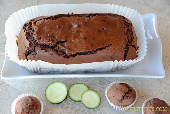 Triple Chocolate Zucchini Bread from Zestuous