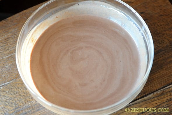 wet ingredients for zucchini bread