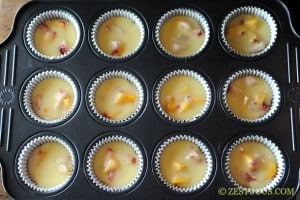 Peaches and Cream Muffins from Zestuous
