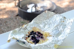 Blueberry Fire Pit Flapjacks from Zestuous