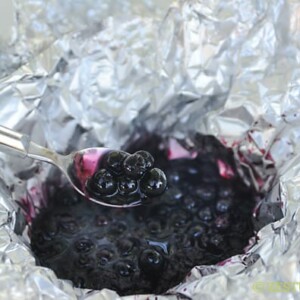 Blueberry Fire Pit Flapjacks from Zestuous