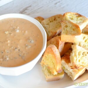 Beer-n-Brat Cheese Dip from Zestuous
