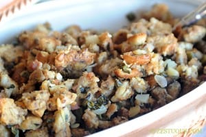 Pancetta Kale Stuffing from Zestuous