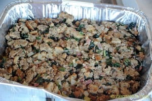 Pancetta Kale Stuffing from Zestuous