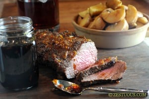 Roasted Beef Tri-Tip with Bourbon Glaze from Zestuous