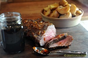 Roasted Beef Tri-Tip with Bourbon Glaze from Zestuous