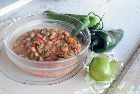 Black-eyed Peas with Roasted Peppers from Zestuous