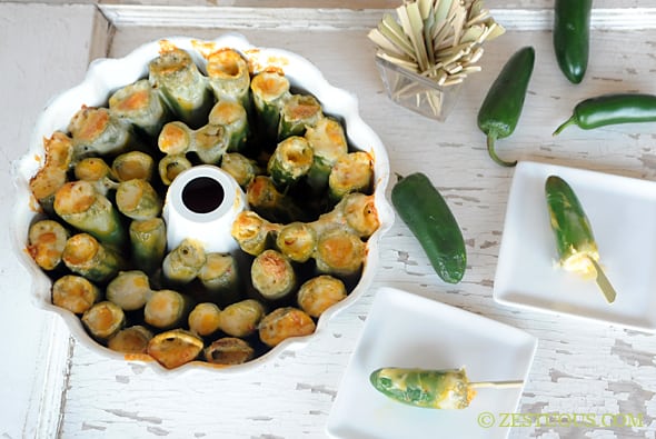 Bundt Pan Bacon Cheesy Jalapeno Poppers from Zestuous