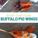 buffalo pig wings with sauce