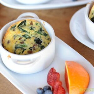 Spinach Mushroom Popovers from Zestuous