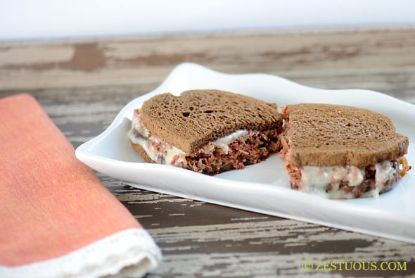 Slow Cooker Reuben Sandwiches from Zestuous