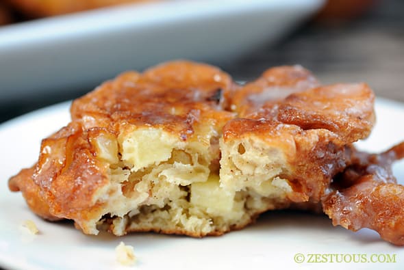 Bacon Apple Fritters from Zestuous