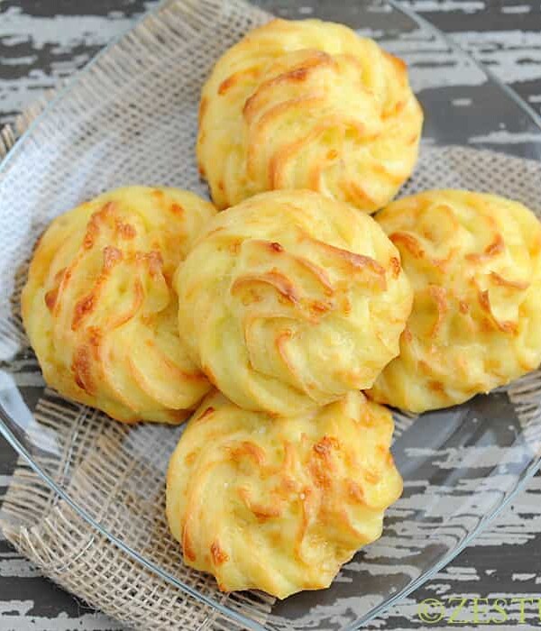 Smoked Provolone Gougรจres from Zestuous