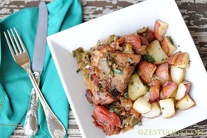 Slow Cooked Italian Pork Shoulder from Zestuous