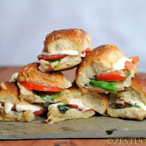 Hawaiian Caprese Sliders from Zestuous