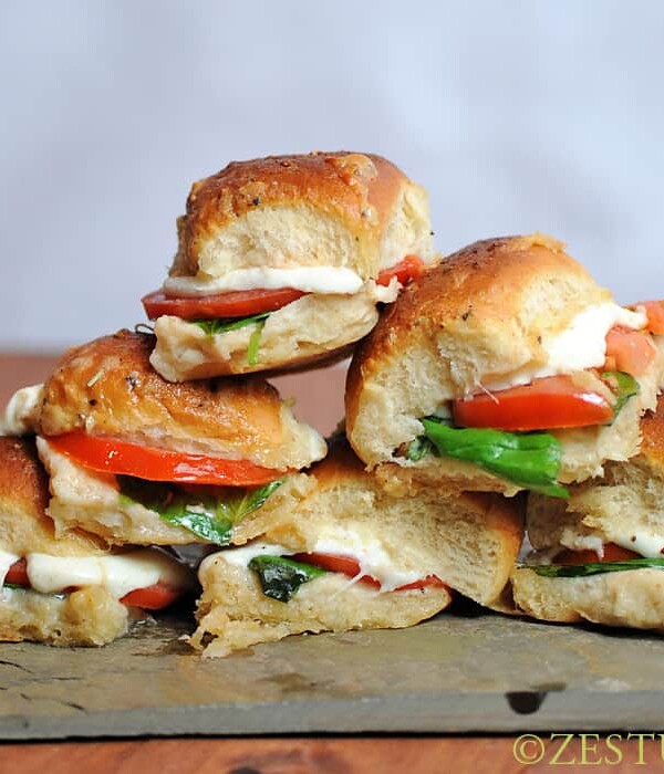 Hawaiian Caprese Sliders from Zestuous