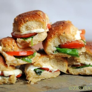Hawaiian Caprese Sliders from Zestuous