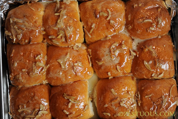 French Onion Beef Sliders from Zestuous