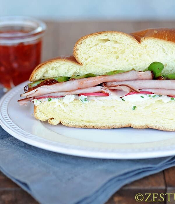 Pepper Marmalade Glazed Black Forest Ham Sandwich