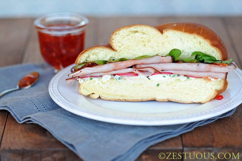 Marmalade Glazed Black Forest Ham Sandwiches