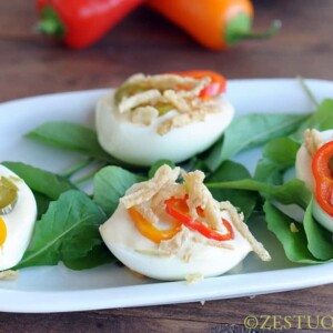 Crunchy Deviled Egg Shooters
