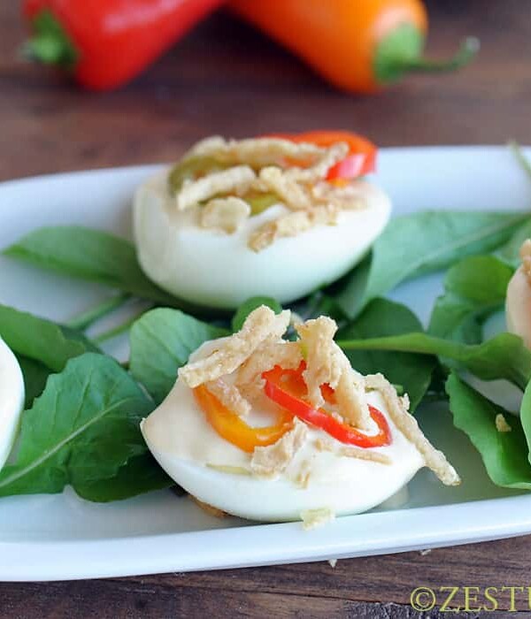 Crunchy Deviled Egg Shooters