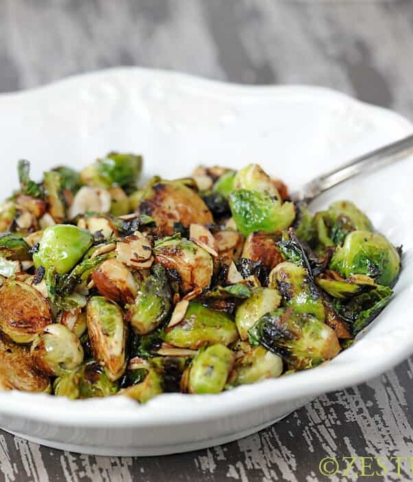 Charred Brussels Sprouts from Zestuous